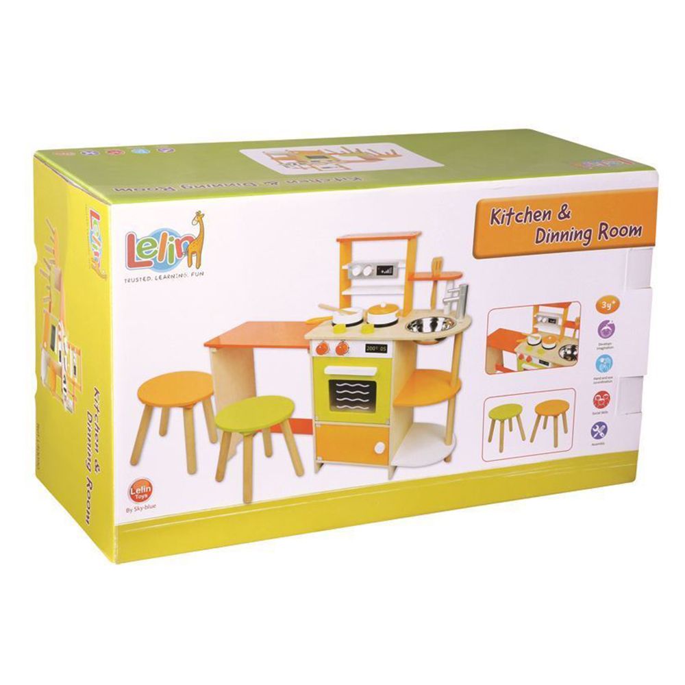 Детска дървена кухня, с трапезария