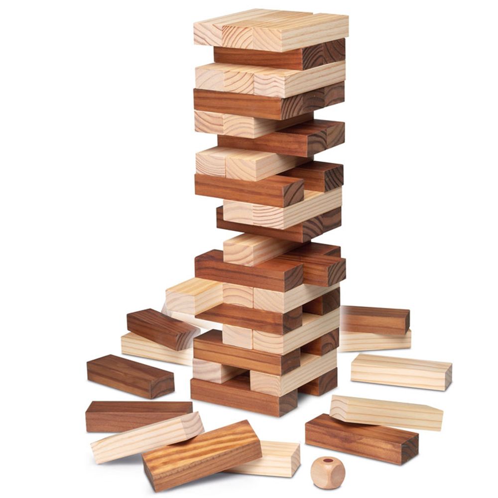 Дървена дженга, натурална, Гигант