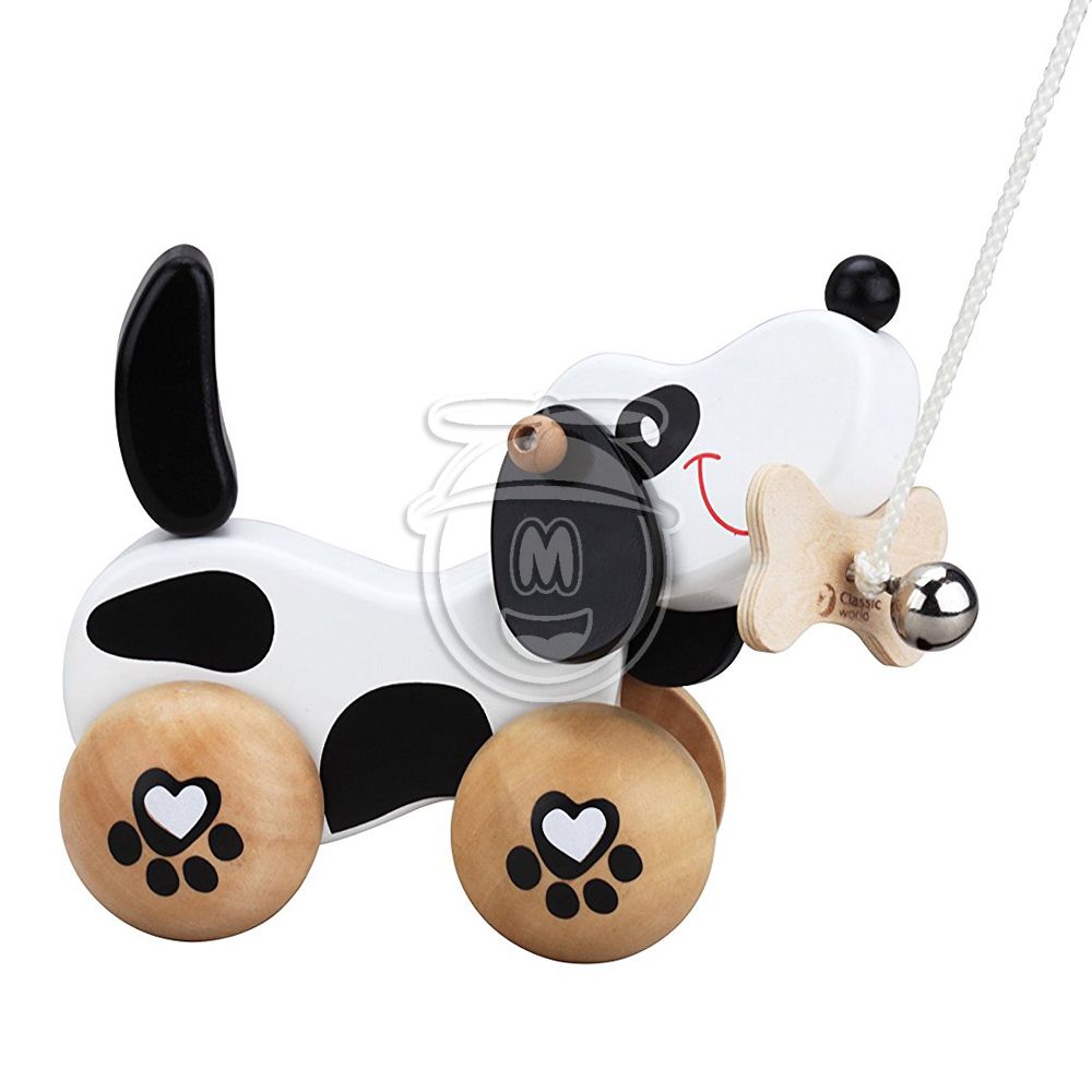 Classic world, Дървена играчка за дърпане, Кученце