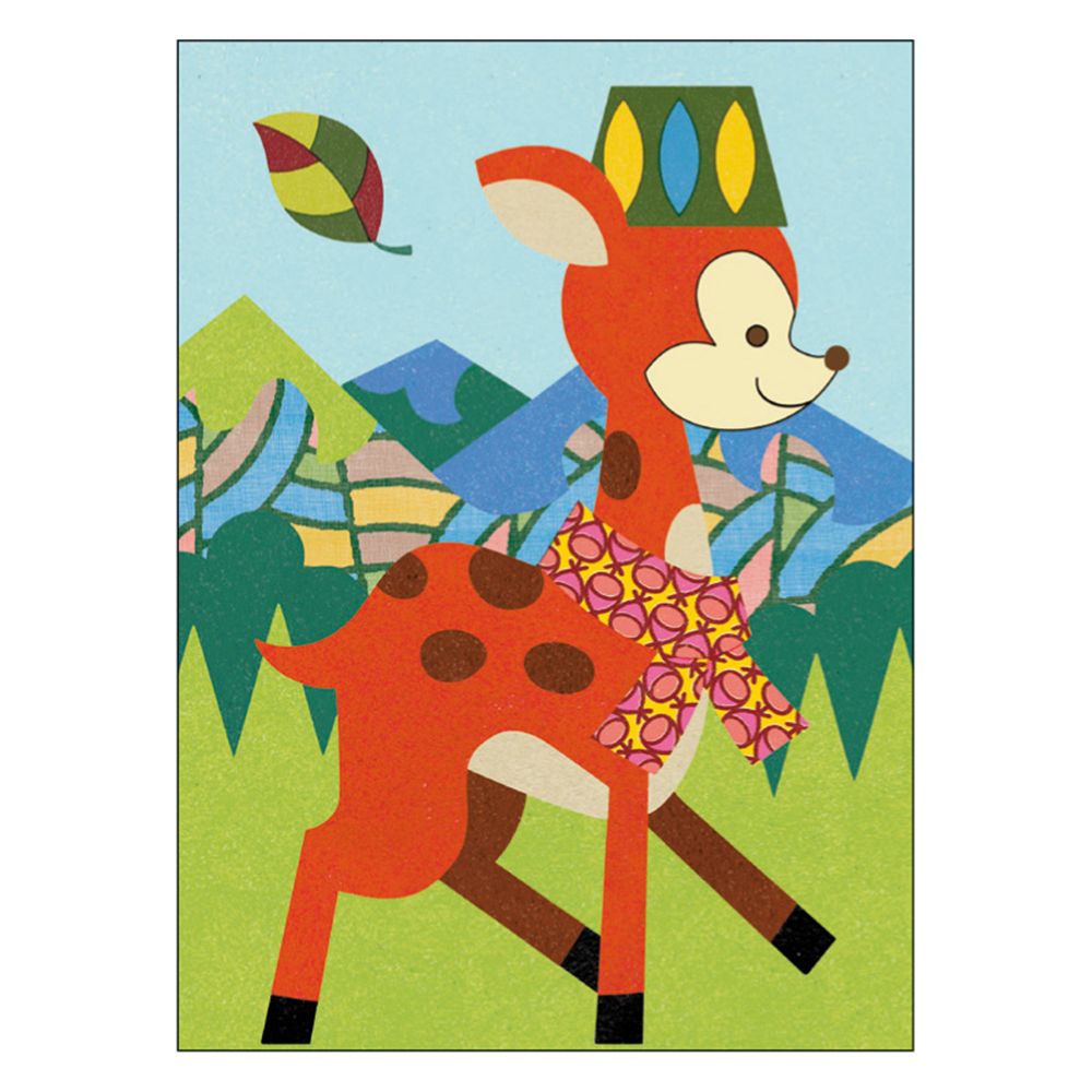 Творчески комплект за рисуване с цветен пясък, Панда и приятели