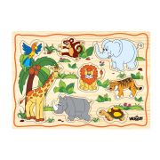 Дървен пъзел с дръжки, Африкански животни