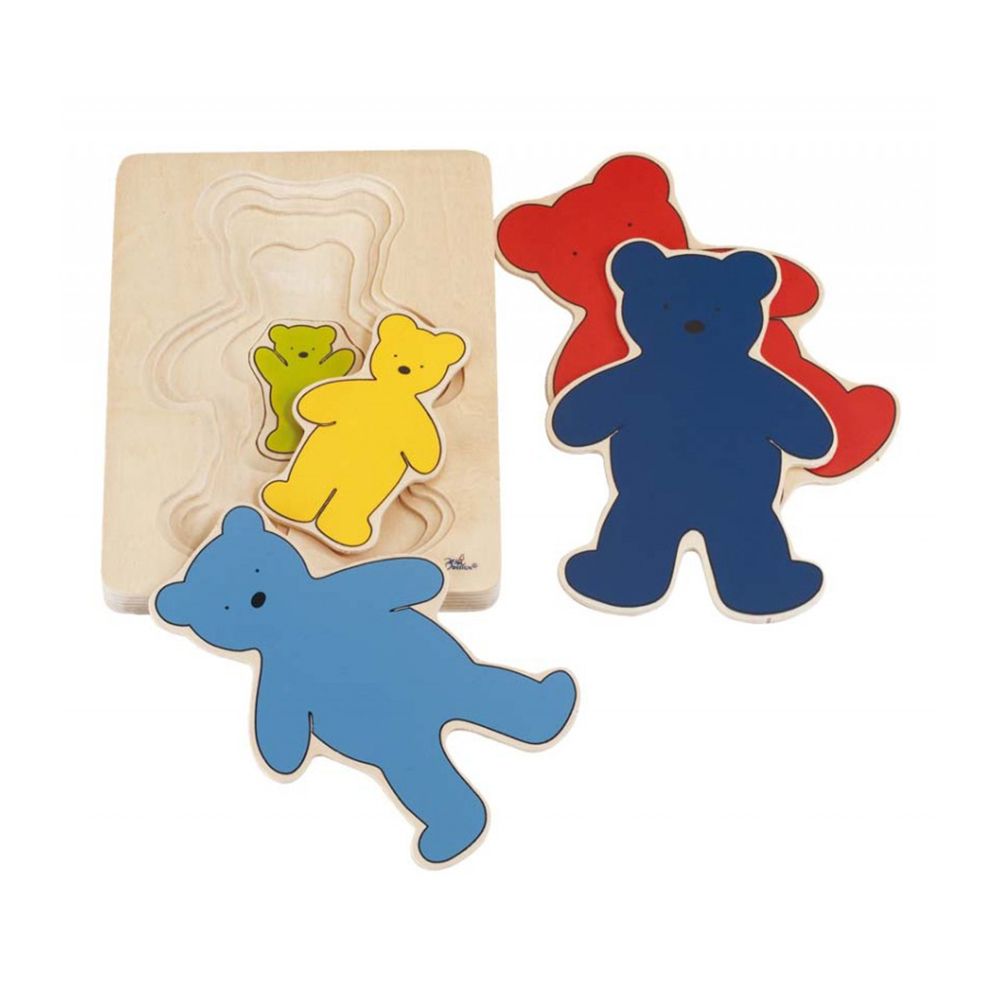 Goki, 3, Дървен многослоен пъзел, Мече