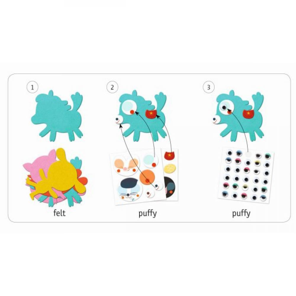 Комплект стикери, Направи сам животни