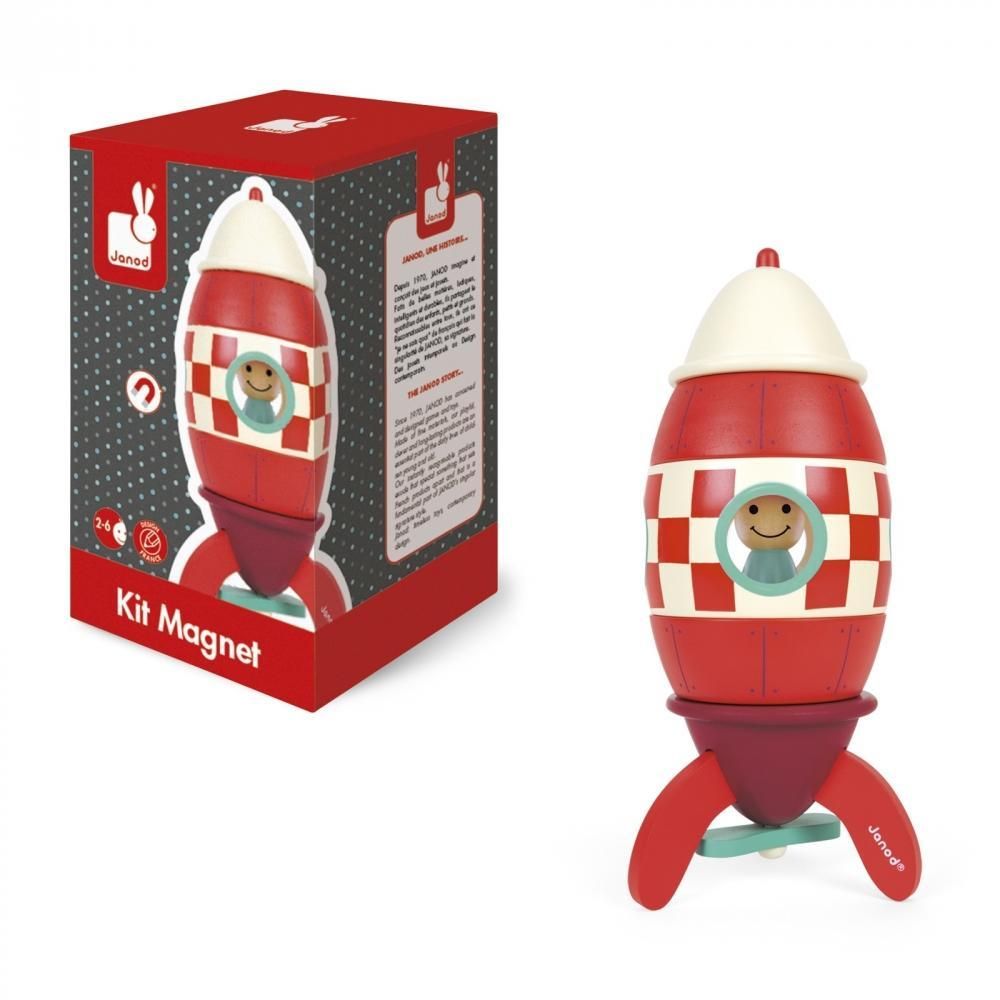 Малка магнитна ракета, червена