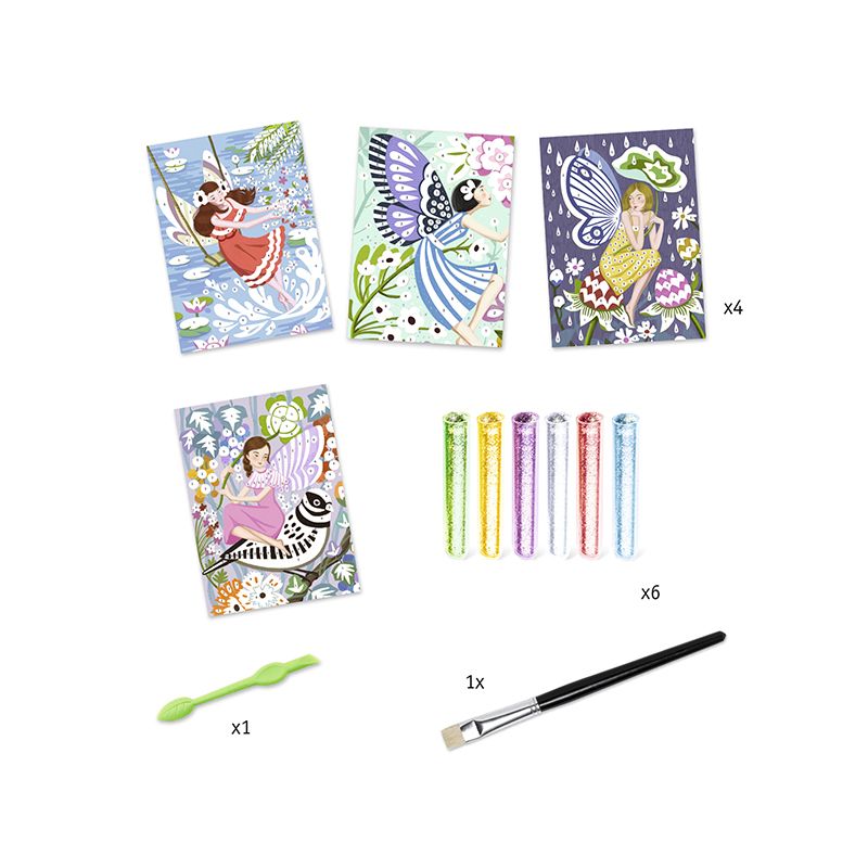 Комплект за рисуване с брокат, Светът на феите