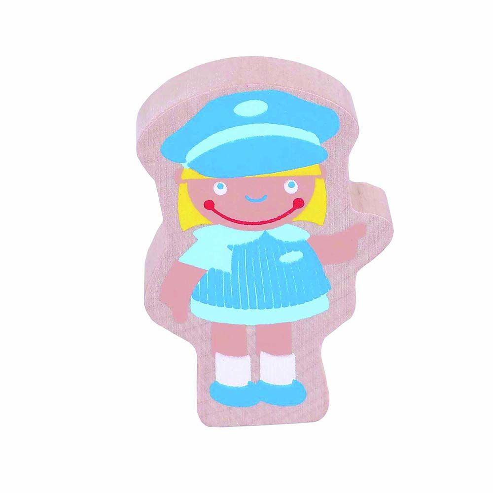 Детско дървено влакче с релси, ПУФ-ПАФ, базов комплект