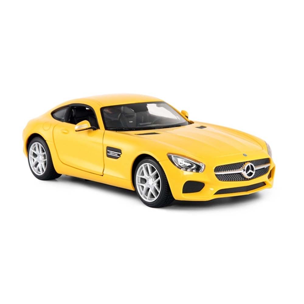 Кола с радио контрол, Mercedes AMG GT, 1:14, с ръчно отварящи се врати, жълт