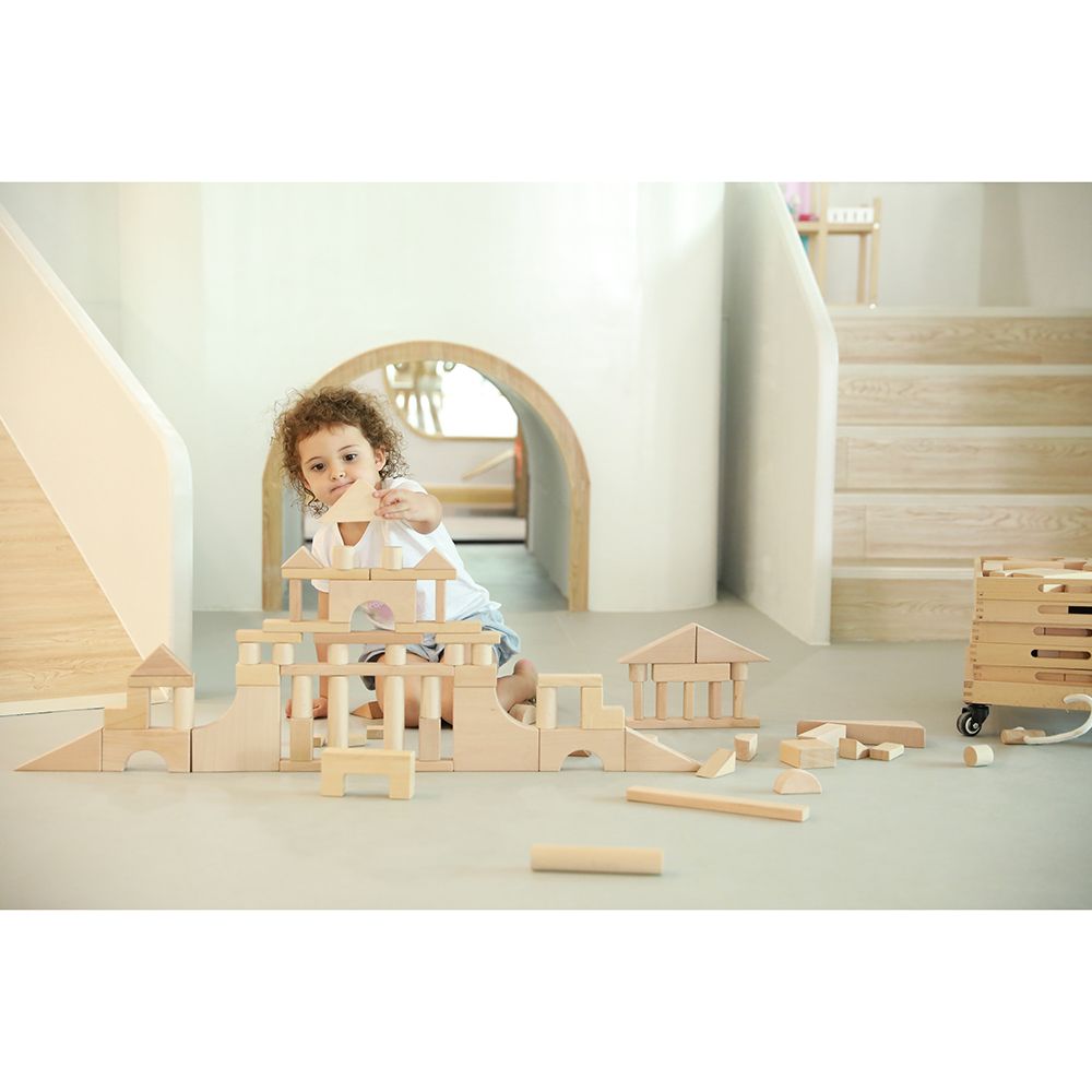 Дървен конструктор от бук, 46 части