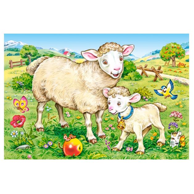 Животните и техните малки, пъзел с 8, 12, 15 и 20 чаcти