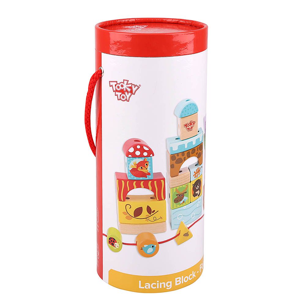 Дървен конструктор и игра за нанизване Вълшебна гора