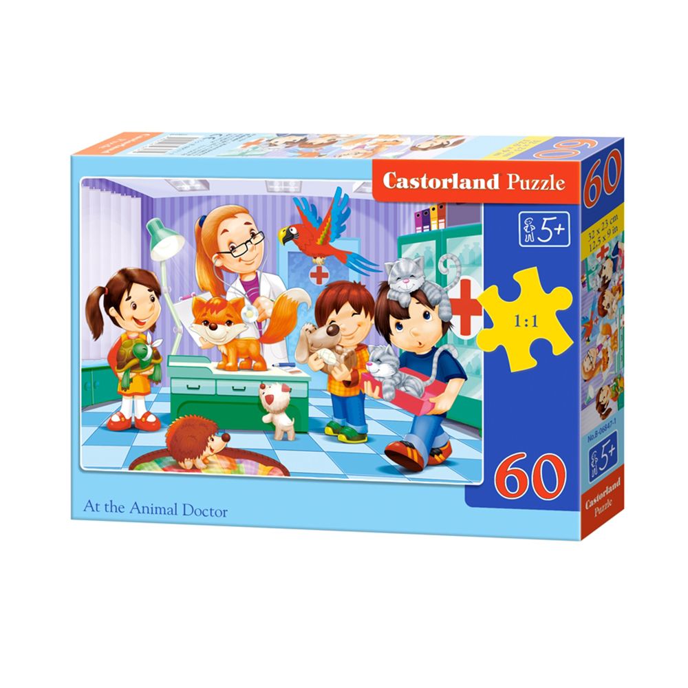 Castorland, При ветеринаря, пъзел 60 части