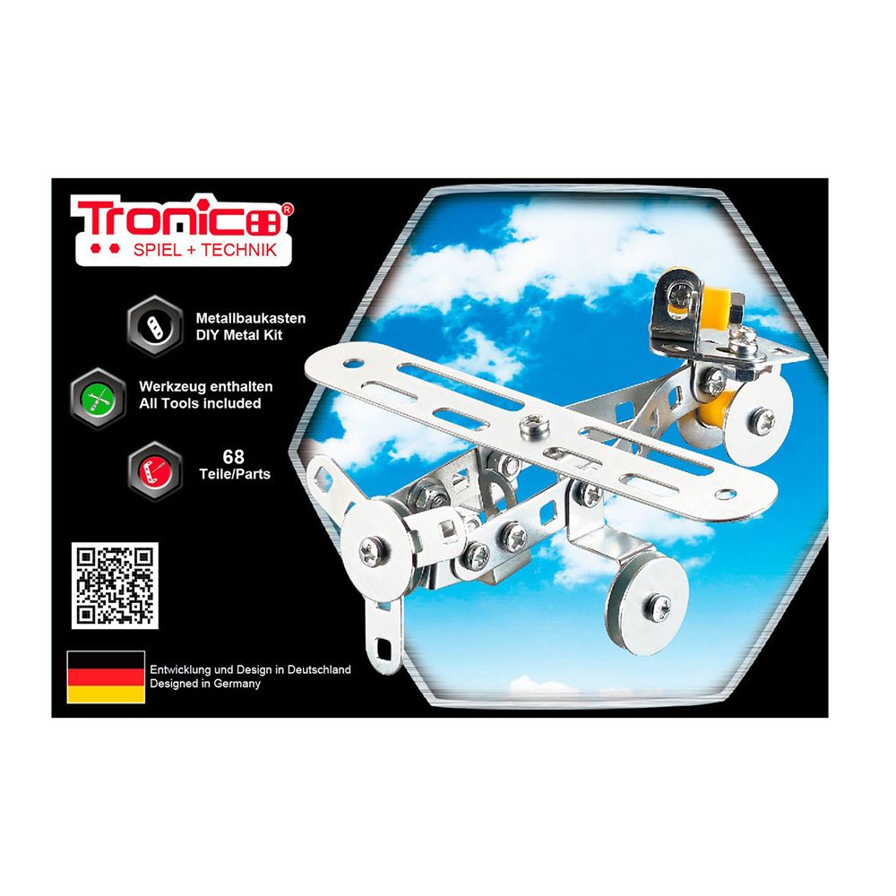 Silver Serie, Метален конструктор, Самолет, 68 части, Tronico