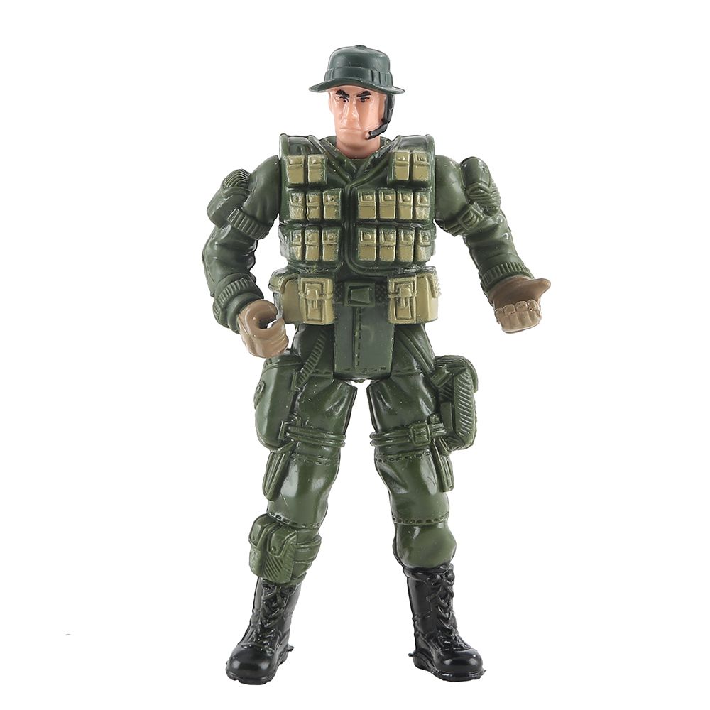 Войник с брадва и пистолет