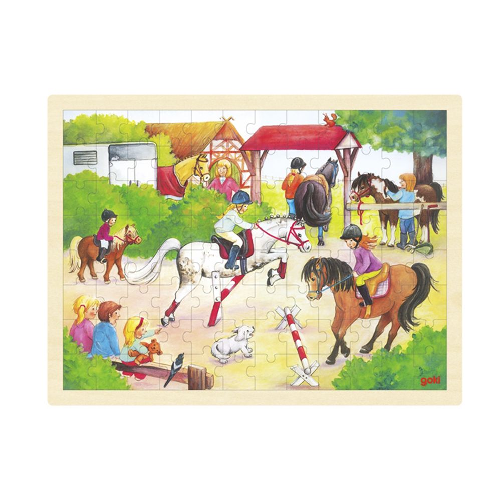 Goki, Дървен пъзел, Коне, 6 елемента