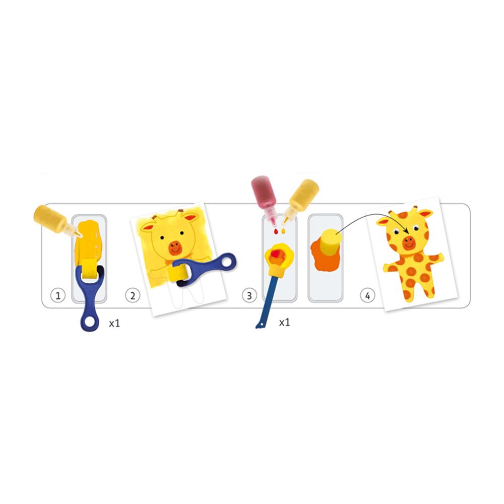 Комплект за рисуване със гъба, Приключения