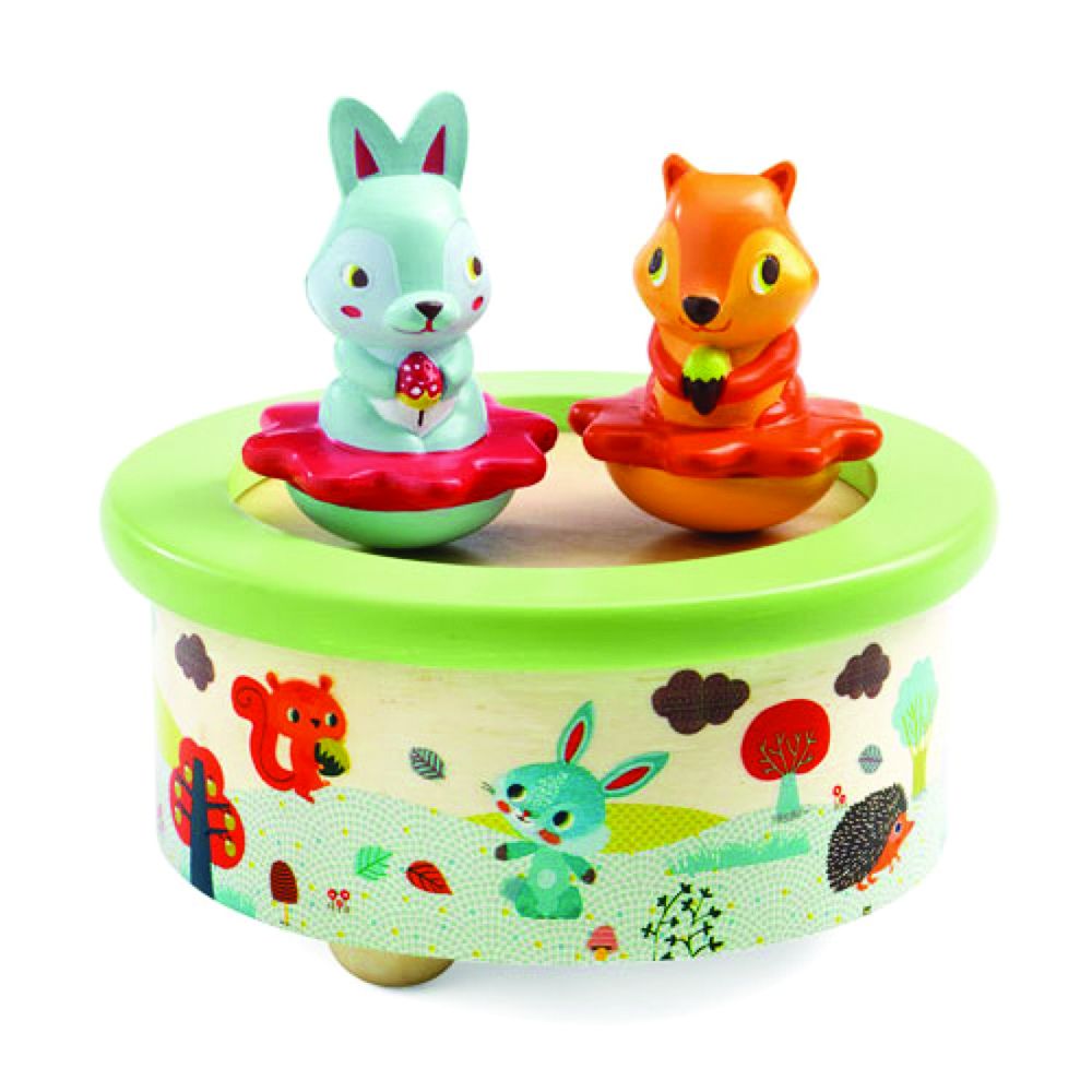 Djeco, Дървена кръгла музикална кутия, Танц в гората