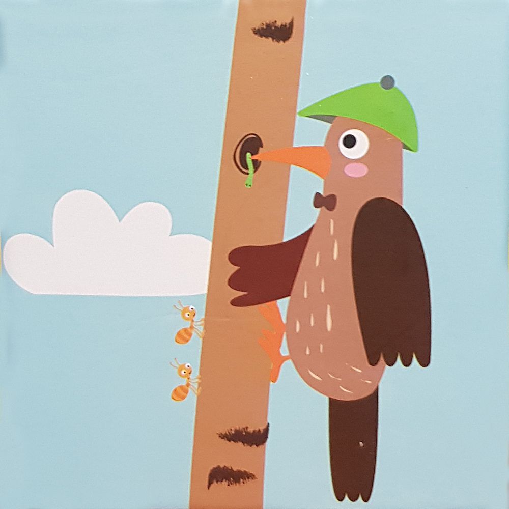 Кула от картонени кубчета за най-малките, Весели животни