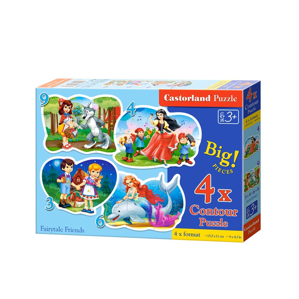 Castorland, Приказни герои, пъзел с 3, 4, 6 и 9 елемента