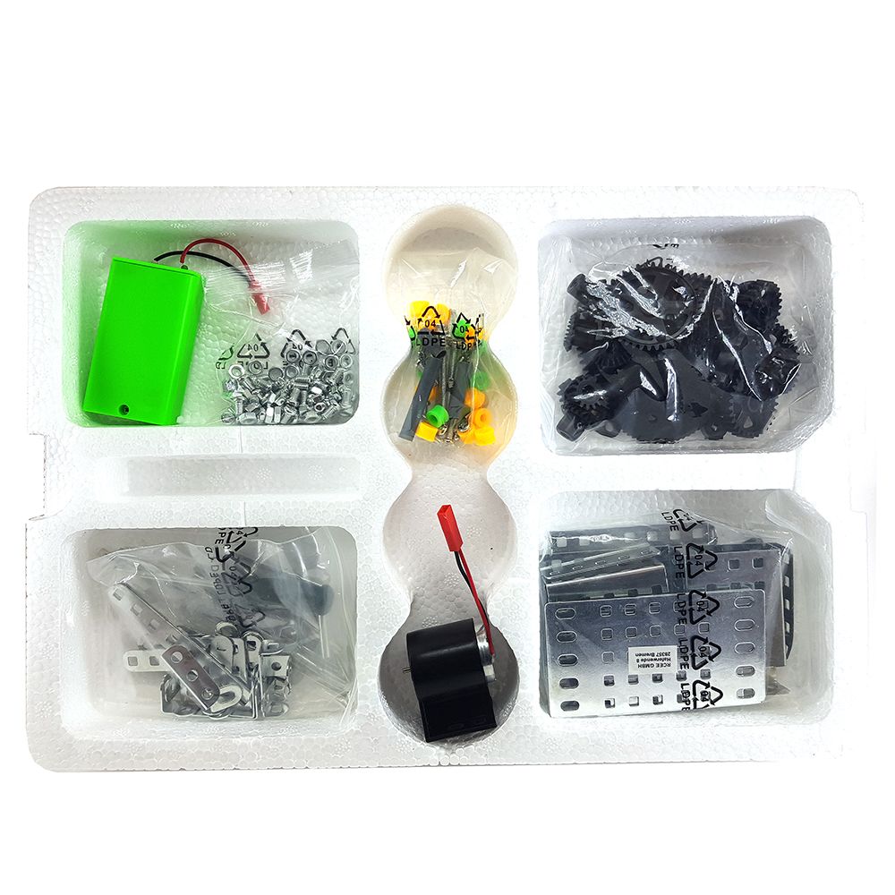 Метален конструктор, Зъбни колела, 4 в 1, 203 части