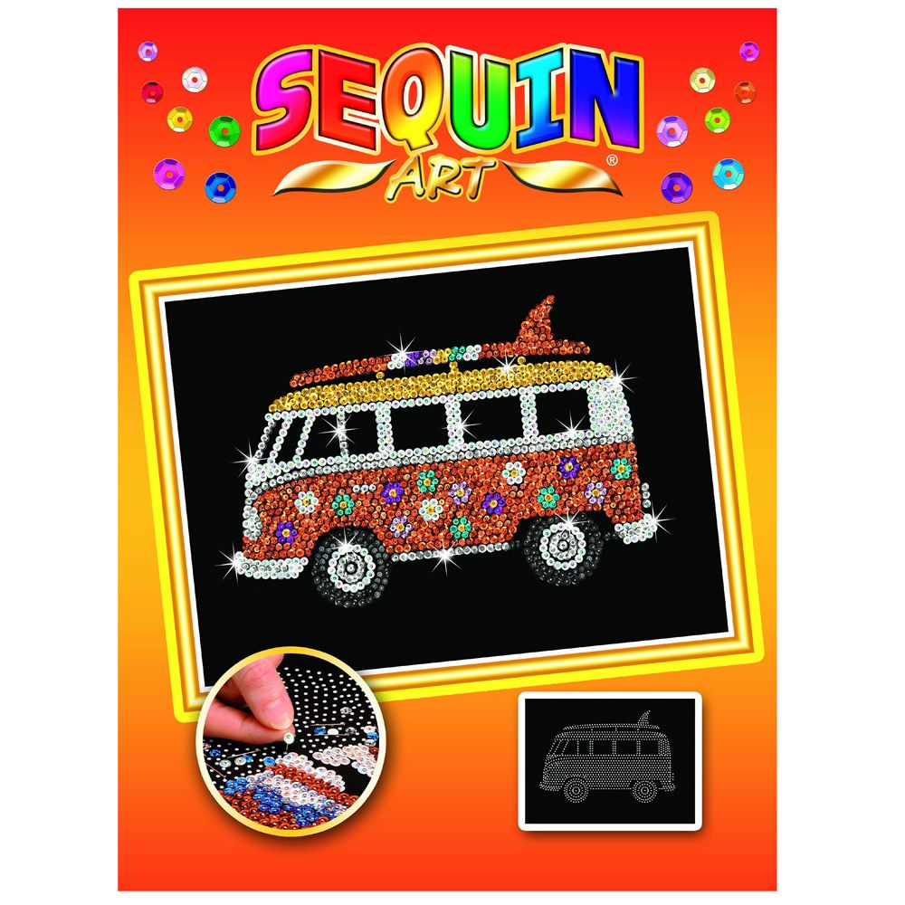 ORANGE, Изкуство с пайети, Camper van, KSG crafts