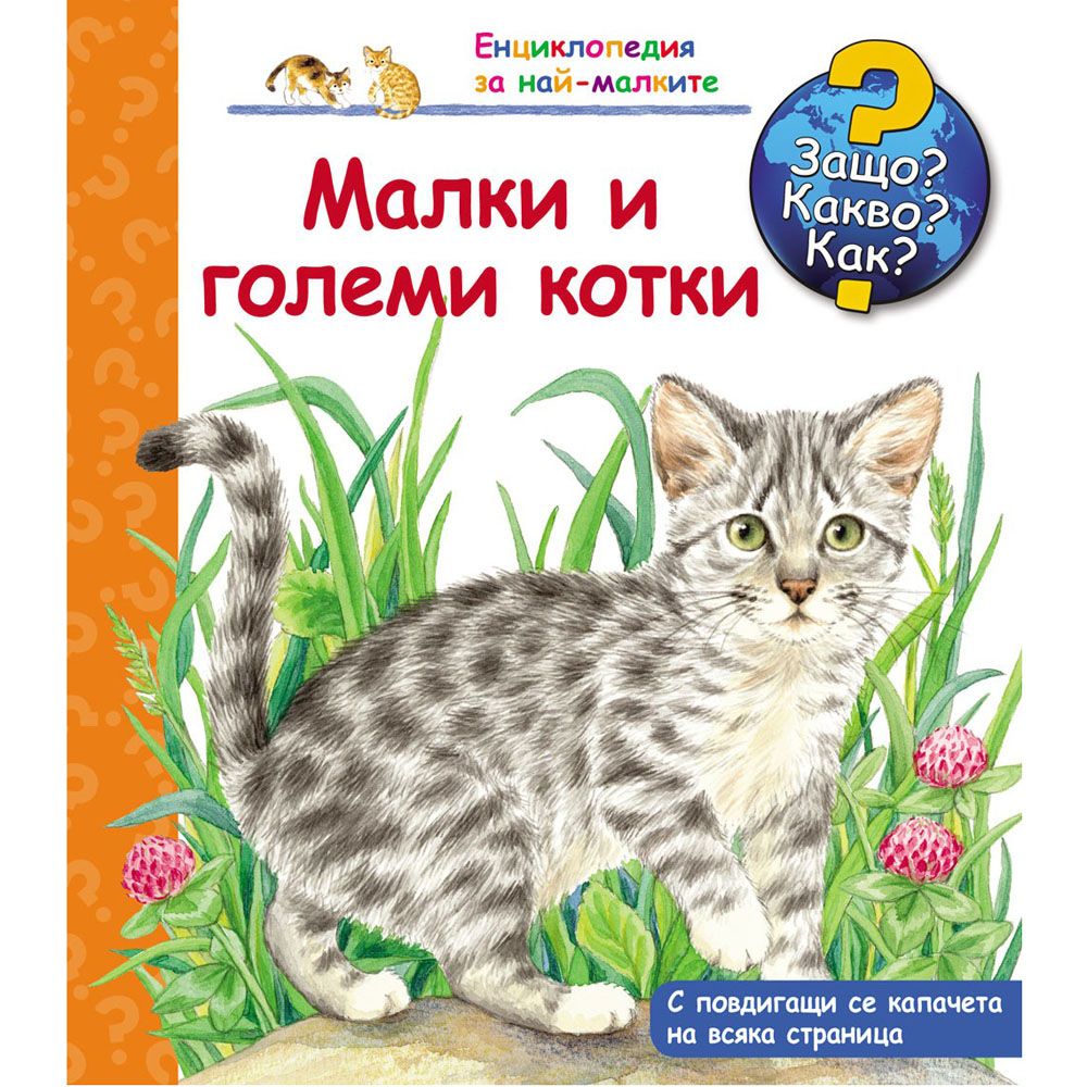 Защо? Какво? Как?, Малки и големи котки, Енциклопедия с капачета за най-малките, Издателство Фют