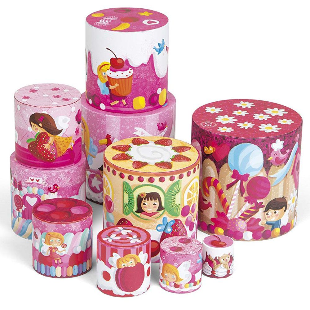 Кръгла кула от кубчета за най-малките, Сладкиш