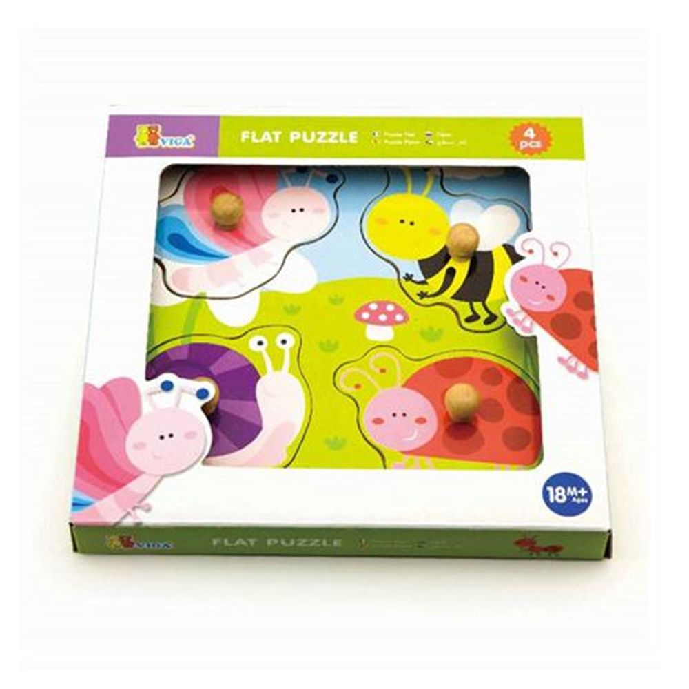 Дървен пъзел с дръжки, Буболечки