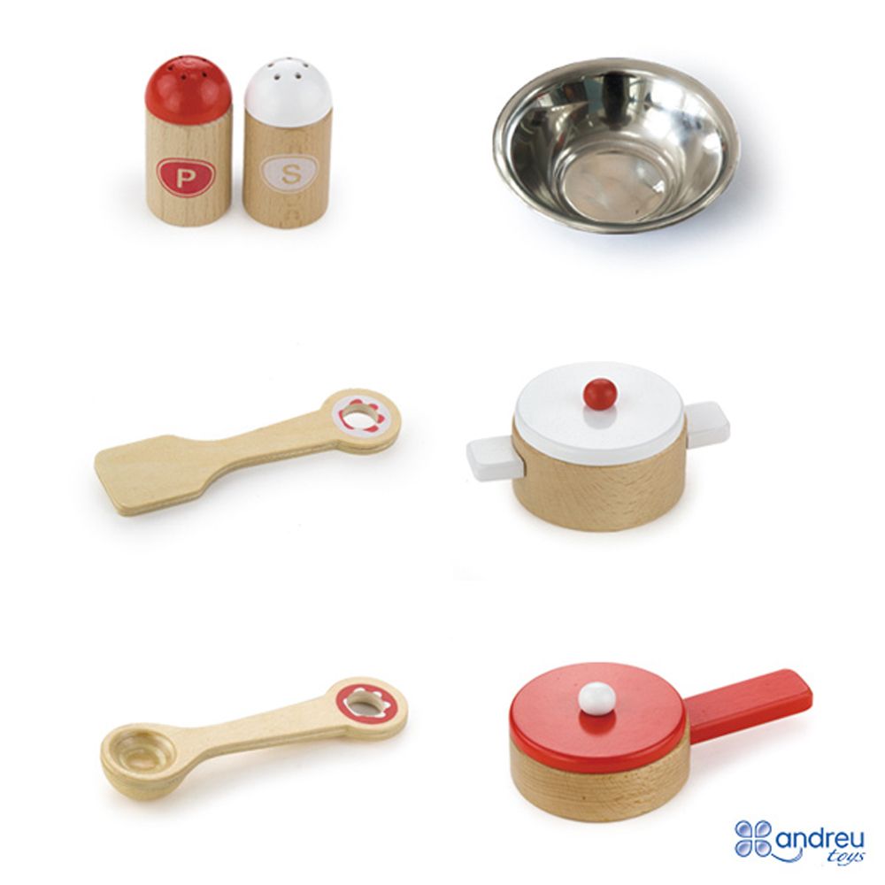 Малка червена кухня с аксесоари, Мече