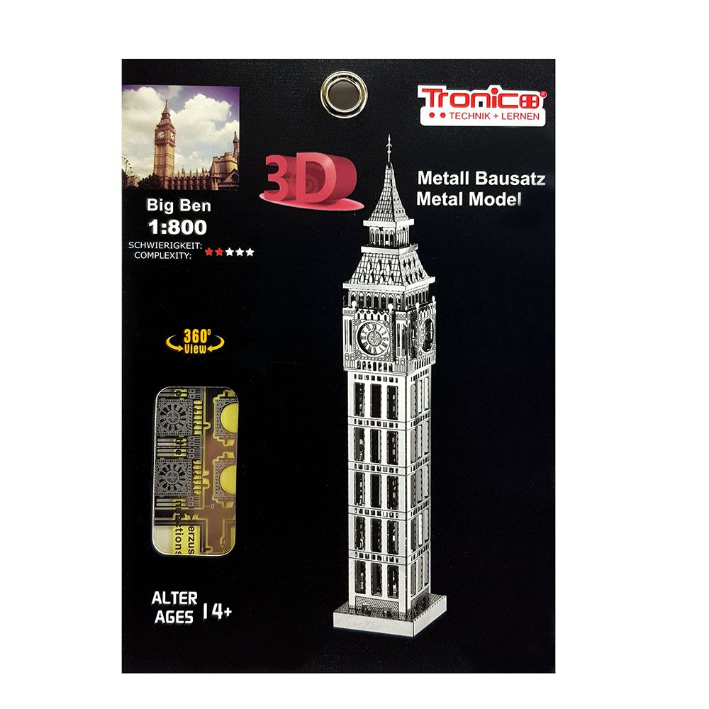 Tronico, 3D метален пъзел, Биг Бен, Лондон