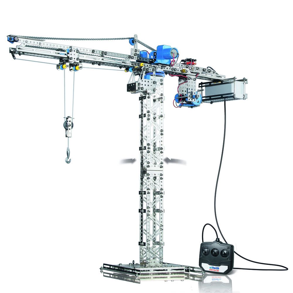 Метален конструктор, Кран с мотор и управление - 3 модела, 960 части, по поръчка