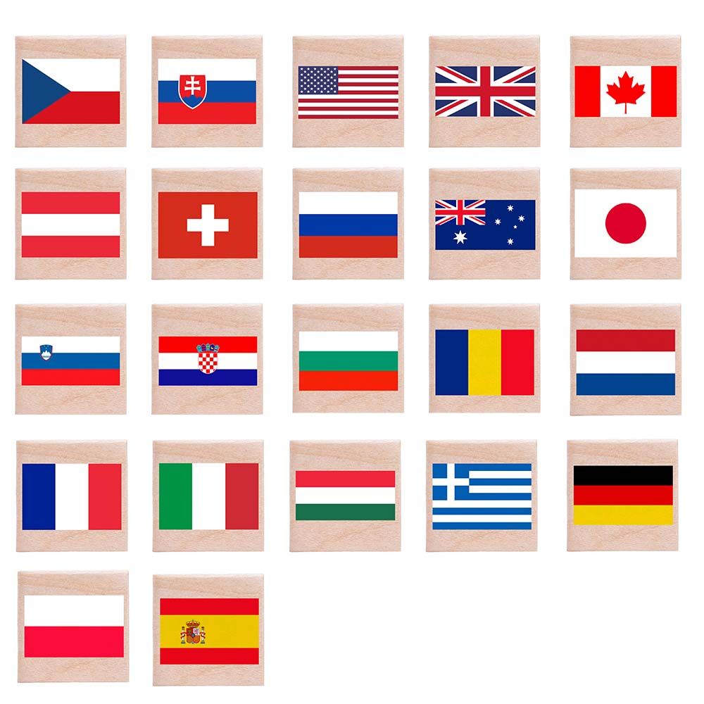 Дървена мемо игра, Знамена