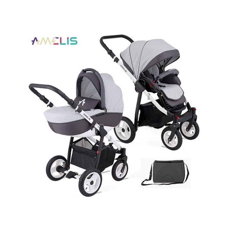 AMELIS, Комбинирана количка Pro 2 в 1, Amelis, меланж