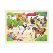 Дървен пъзел, Коне, 6 елемента