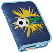 Ученически несесер с един цип, твърд, празен, Футбол