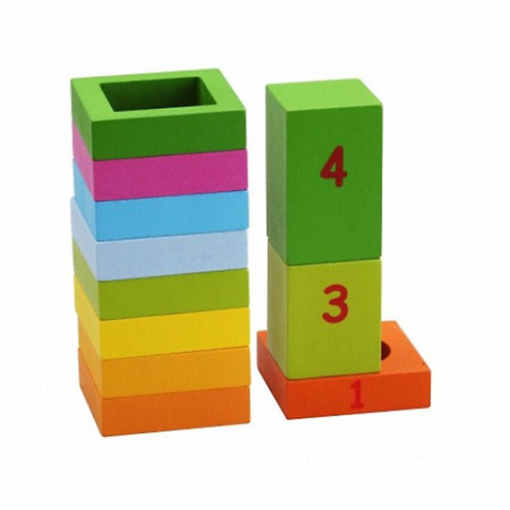 Пъзел сортер, Форми и цветове на различни височини