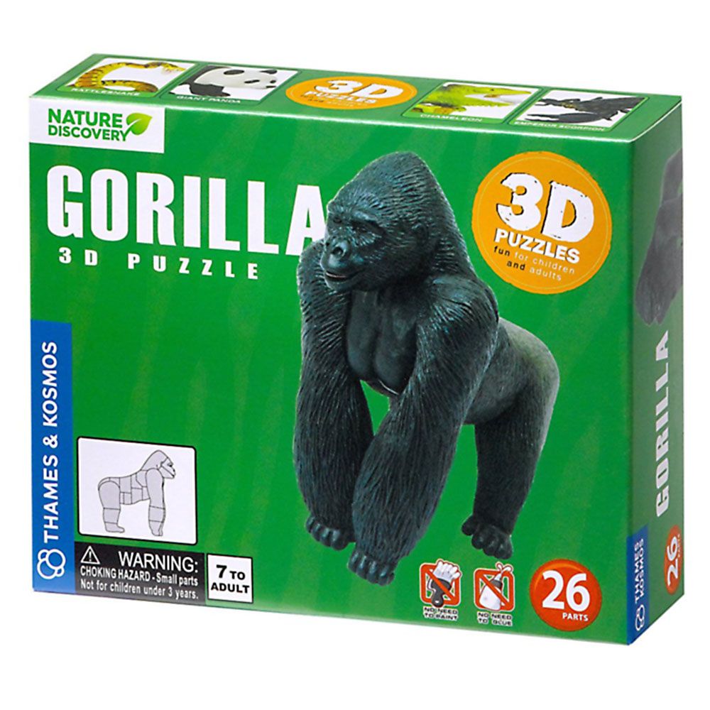 THAMES & KOSMOS, 3D пъзел, Горила, 26 части