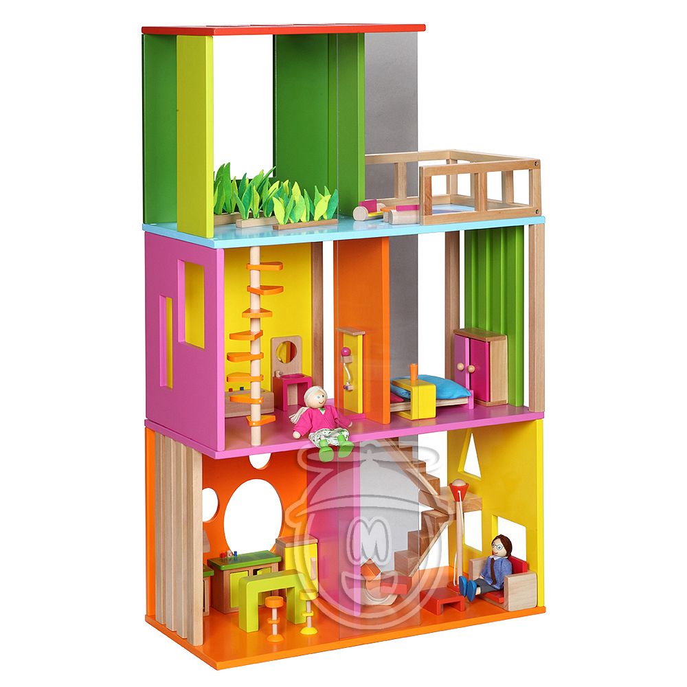 Classic world, Classic worls  Дървена модерна къща за кукли