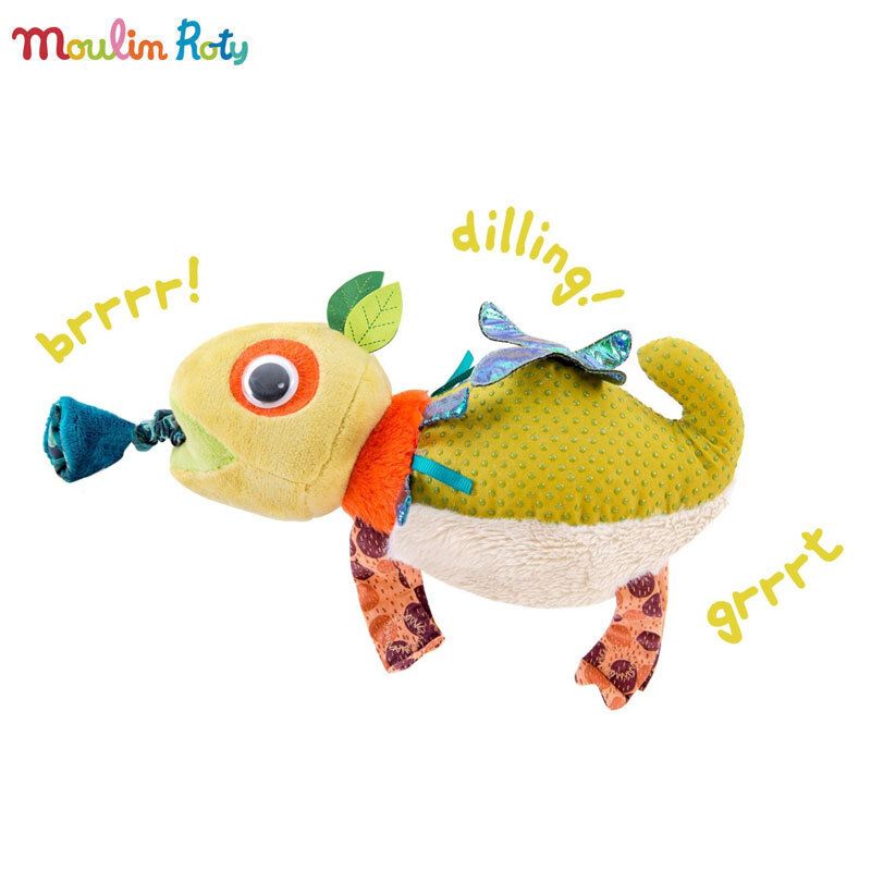 Moulin Roty, Вибрираща мека играчка, Хамелеон
