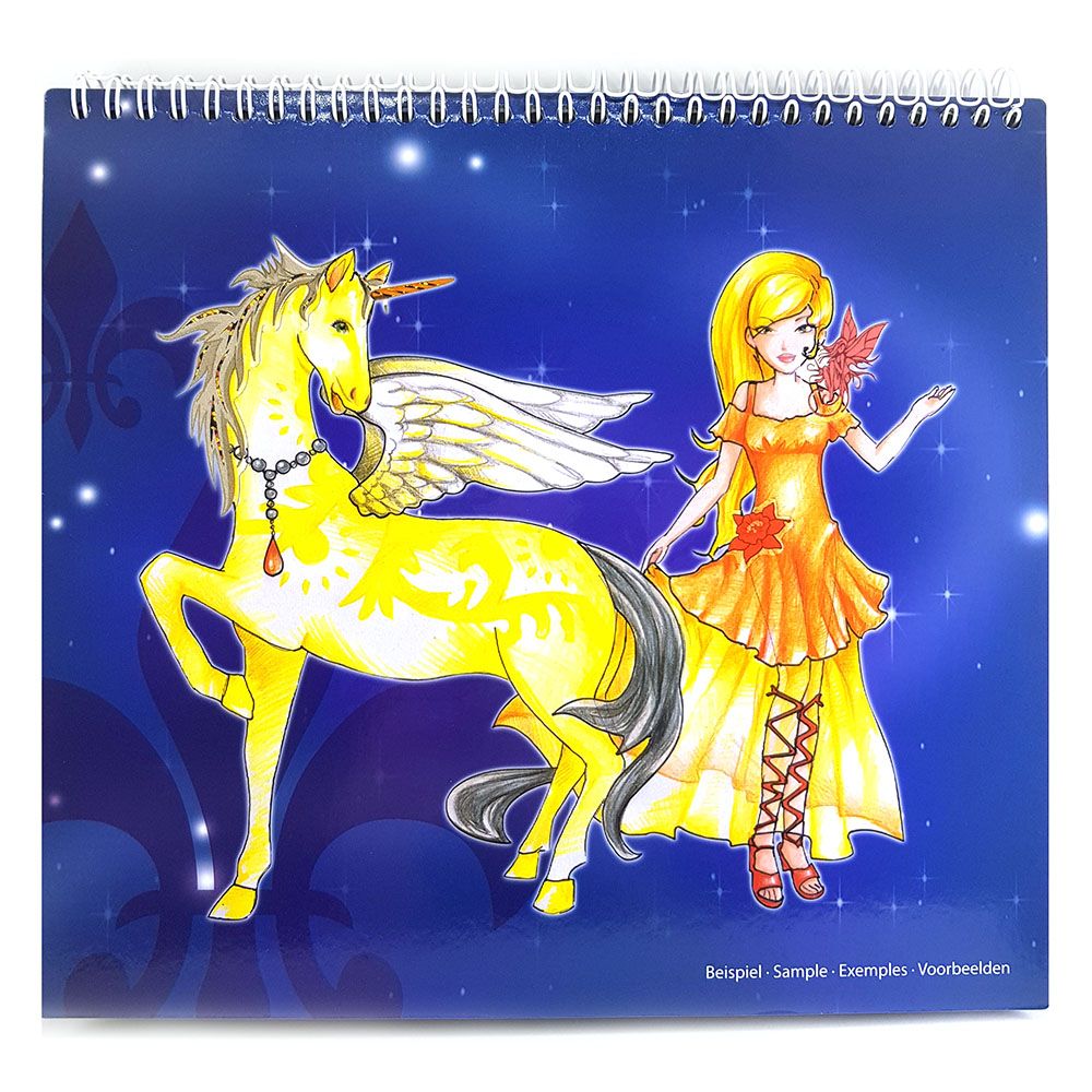 Книжка за рисуване със стикери и шаблони, Вълшебен свят