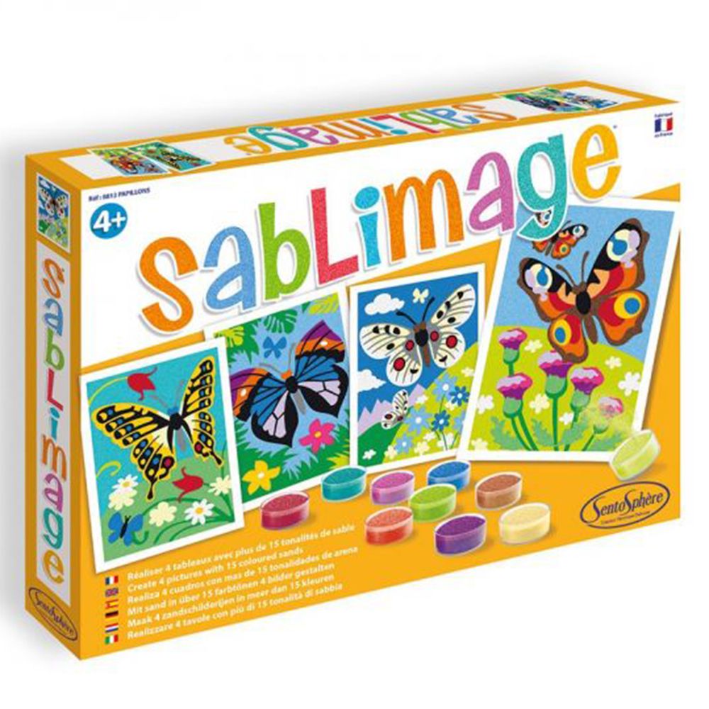 SentoSphere, Kомплект за рисуване с цветен пясък, Пъстри пеперуди