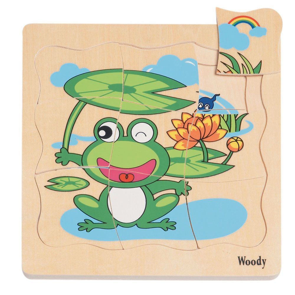 Дървен многослоен пъзел, Развитие на жабката