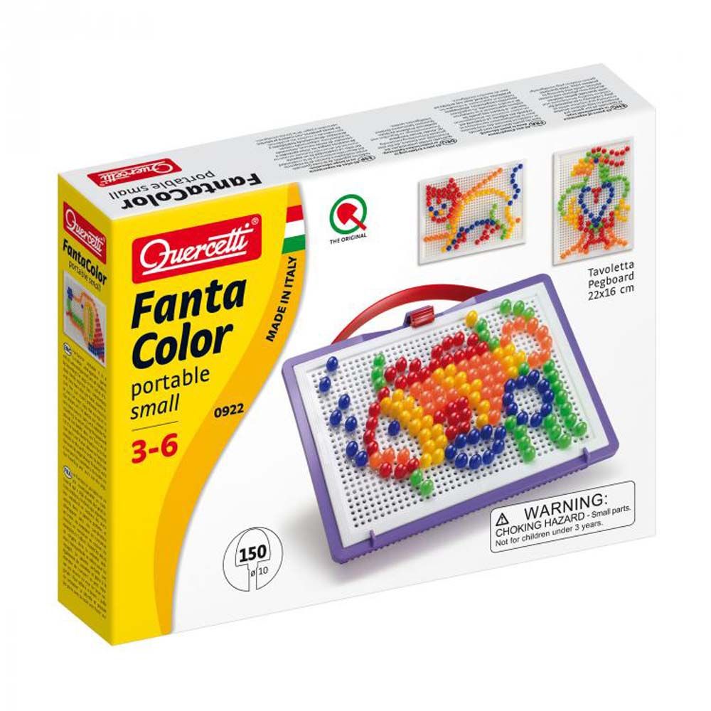 Quercetti, 0 Мозайка FANTACOLOR PORTABLE SMALL, 150 части