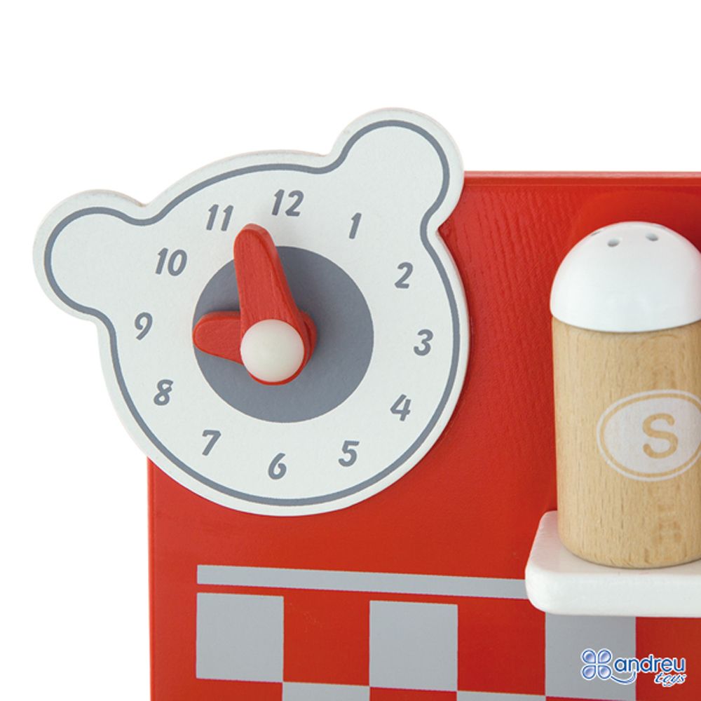 Малка червена кухня с аксесоари, Мече