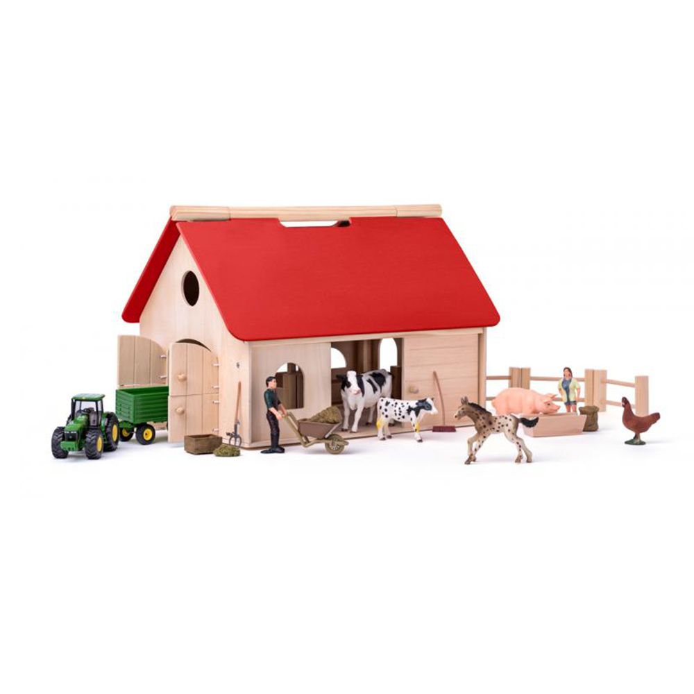 Woodyland, Дървена ферма с животни и трактор SIKU, Романо