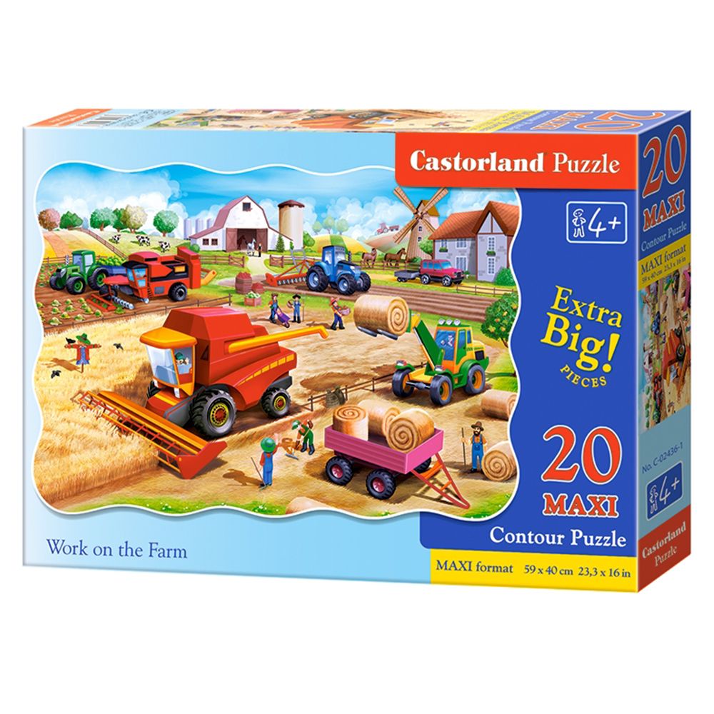 MAXI, Работа във фермата, пъзел 20 части, Castorland