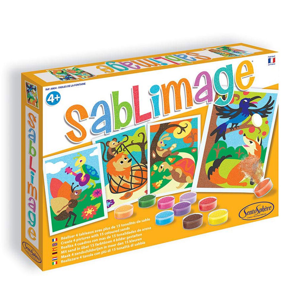 SentoSphere, Kомплект за рисуване с цветен пясък, Весели животни