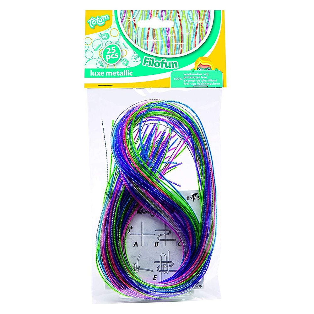 Totum, Цветни нишки за плетене, металик, Filofun