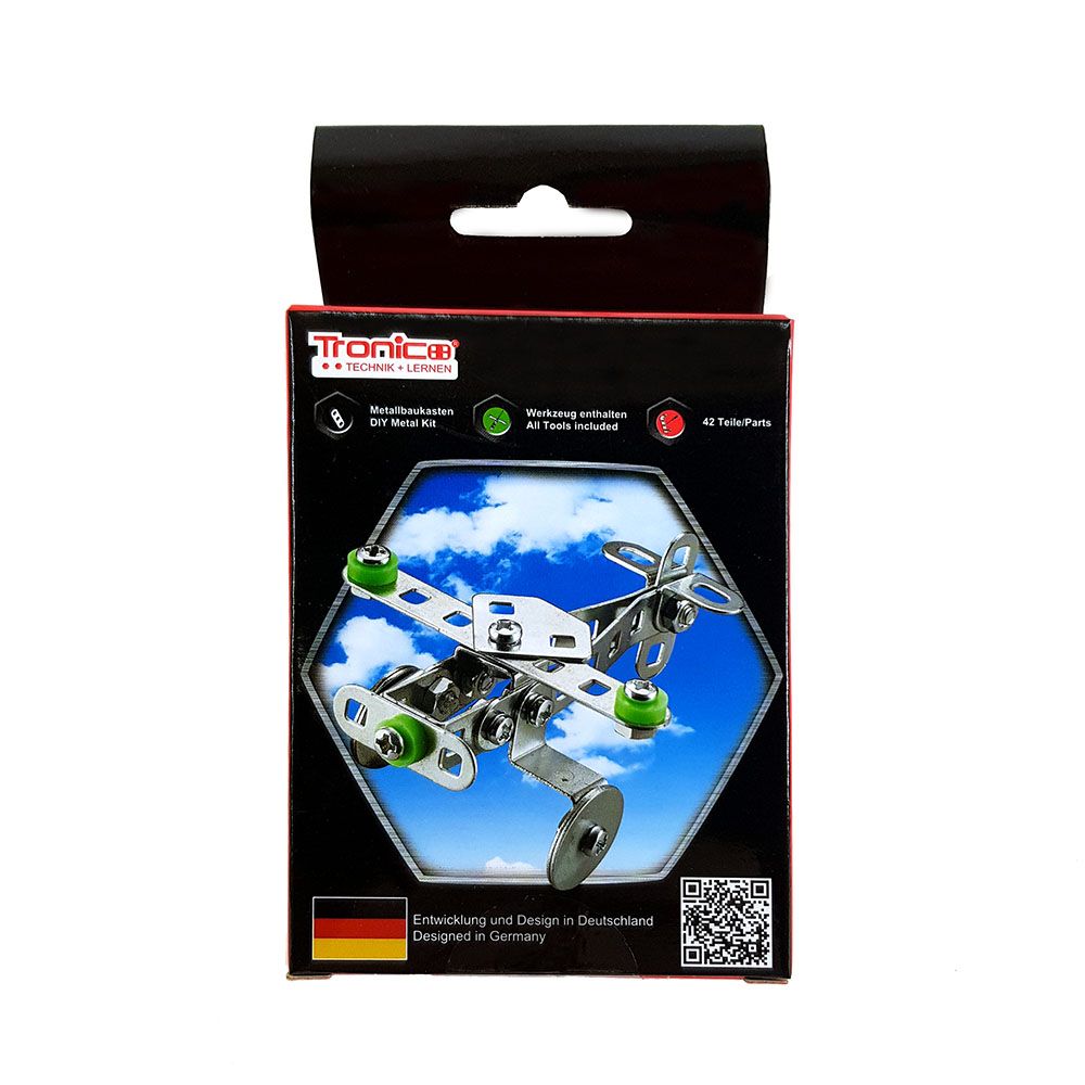 Silver Serie, Метален конструктор, Самолет, 42 части, Tronico