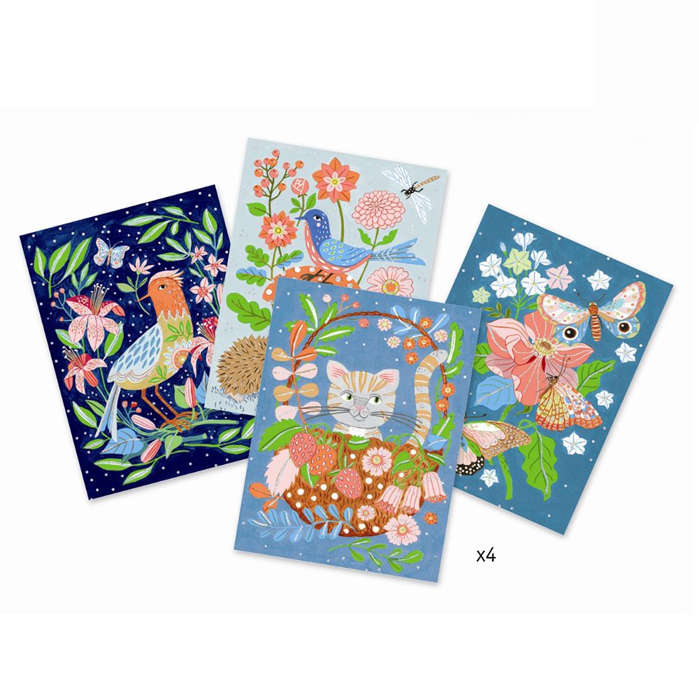 Комплект за рисуване по номера, В градината