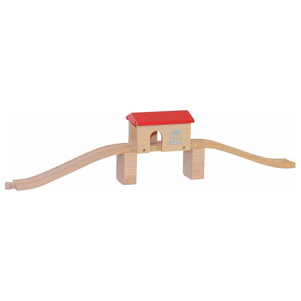 Woodyland, Дървен тунел с мост и гара